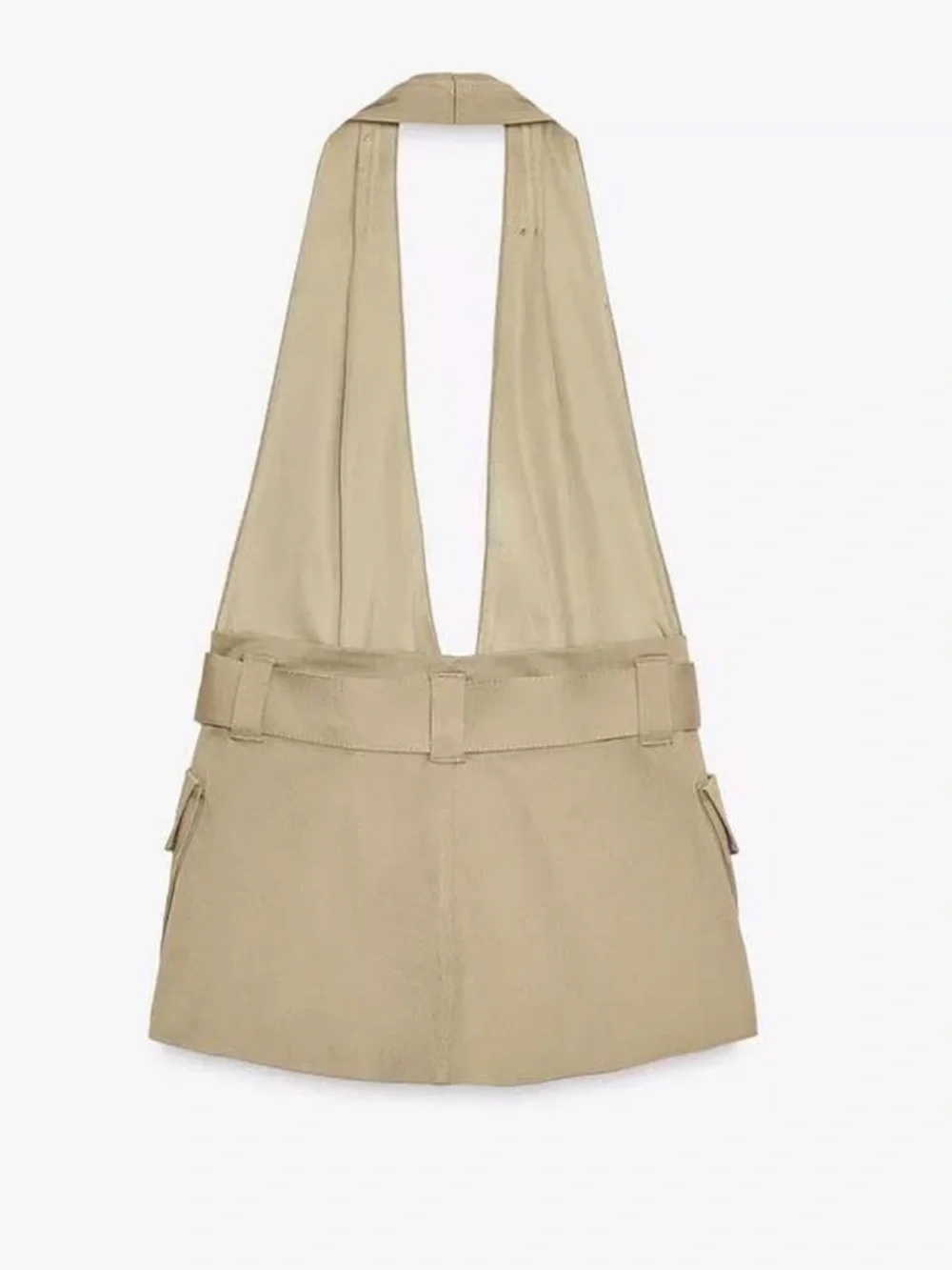 Zara Olive Halter Neck Utility Top - Picture 7 of 7